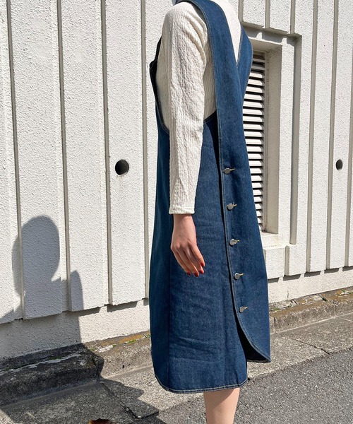 Jewelobe（ジュエローブ）の「2wayデニムジャンスカ（ジャンパースカート・レディース・インディゴブルー・FREE）」の3枚目の写真