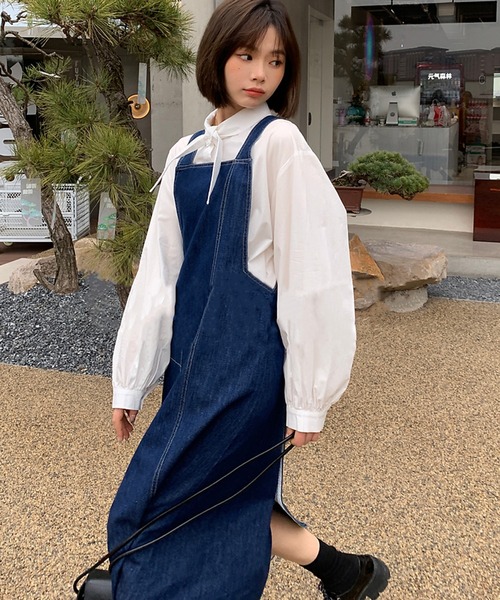 Jewelobe（ジュエローブ）の「2wayデニムジャンスカ（ジャンパースカート・レディース・インディゴブルー・FREE）」の7枚目の写真