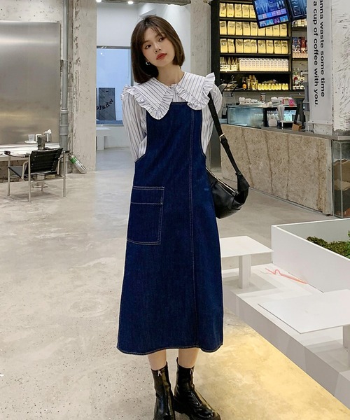 Jewelobe（ジュエローブ）の「2wayデニムジャンスカ（ジャンパースカート・レディース・インディゴブルー・FREE）」の17枚目の写真