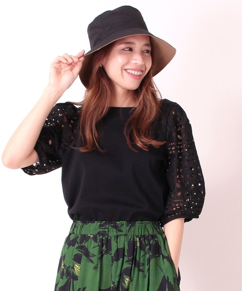 Jines(ジネス)の「ATELIER BRUGGE・Pack ポケッタブル・リバーシブルハット(ハット・レディース・ベージュ/ブラック・FREE)」の12枚目の写真