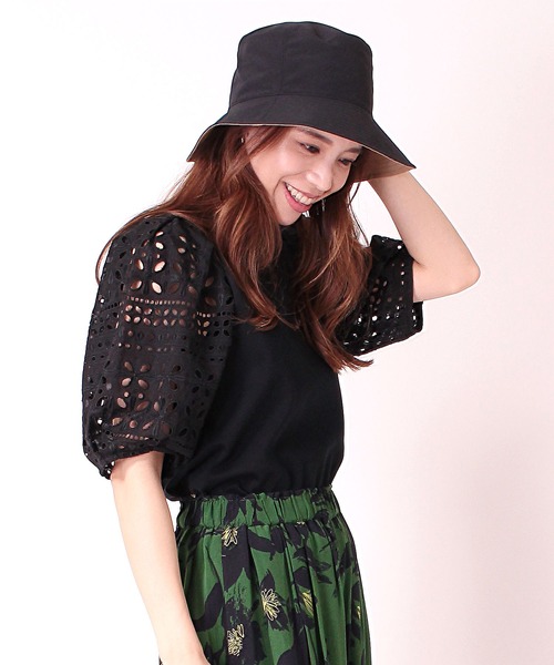 Jines(ジネス)の「ATELIER BRUGGE・Pack ポケッタブル・リバーシブルハット(ハット・レディース・ベージュ/ブラック・FREE)」の11枚目の写真