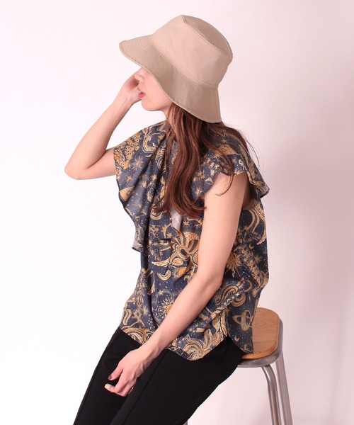 Jines(ジネス)の「ATELIER BRUGGE・Pack ポケッタブル・リバーシブルハット(ハット・レディース・ベージュ/ブラック・FREE)」の19枚目の写真