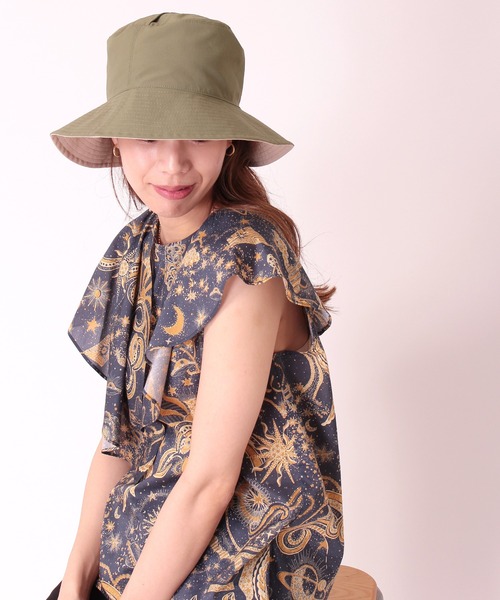 Jines(ジネス)の「ATELIER BRUGGE・Pack ポケッタブル・リバーシブルハット(ハット・レディース・ベージュ/ブラック・FREE)」の22枚目の写真