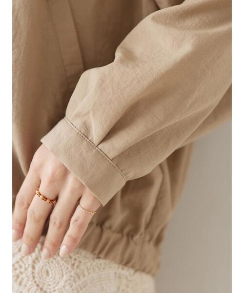 Green　Parks（グリーンパークス）の「Vネックブルゾン（ブルゾン・レディース・チャコールグレー/ベージュ/カーキ・FREE）」の10枚目の写真