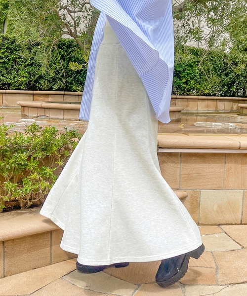 PairPair（ペアペア）の「ハイウエストマーメイドスカート（スカート・レディース・ブラック/アイボリー/オートミール・フリー）」の14枚目の写真