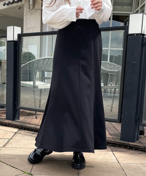 PairPair（ペアペア）の「ハイウエストマーメイドスカート（スカート・レディース・ブラック/アイボリー/オートミール・フリー）」の9枚目の写真