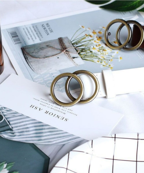 REBALANCE（リバランス）の「ダブルリングバックルベルト（ベルト・レディース・ホワイト/ブラック/ブラウン/レッド/ブラウン系その他・ONE SIZE）」の8枚目の写真