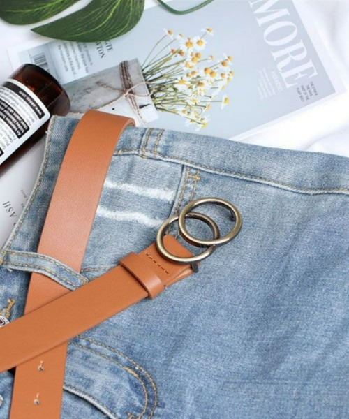 REBALANCE（リバランス）の「ダブルリングバックルベルト（ベルト・レディース・ホワイト/ブラック/ブラウン/レッド/ブラウン系その他・ONE SIZE）」の7枚目の写真