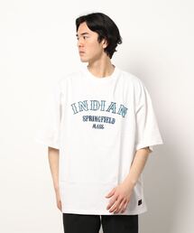 INDIAN（インディアン）の「/INDIAN/サテンロゴ　オーバーサイズTシャツ（Tシャツ/カットソー）」