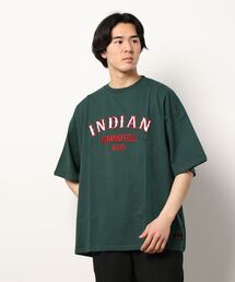 INDIAN（インディアン）の「/INDIAN/サテンロゴ　オーバーサイズTシャツ（Tシャツ/カットソー）」
