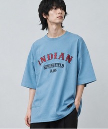 /Bl/ビッグシルエットロゴTシャツ クルーネック / INDIAN