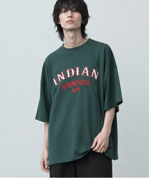 INDIAN（インディアン）の「/Bl/ビッグシルエットロゴTシャツ クルーネック / INDIAN（Tシャツ/カットソー・メンズ・ホワイト/ダークグリーン/ブルーグレー・MEDIUM/LARGE）」の3枚目の写真