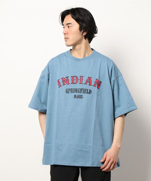 INDIAN（インディアン）の「/Bl/ビッグシルエットロゴTシャツ クルーネック / INDIAN（Tシャツ/カットソー・メンズ・ホワイト/ダークグリーン/ブルーグレー・MEDIUM/LARGE）」の6枚目の写真
