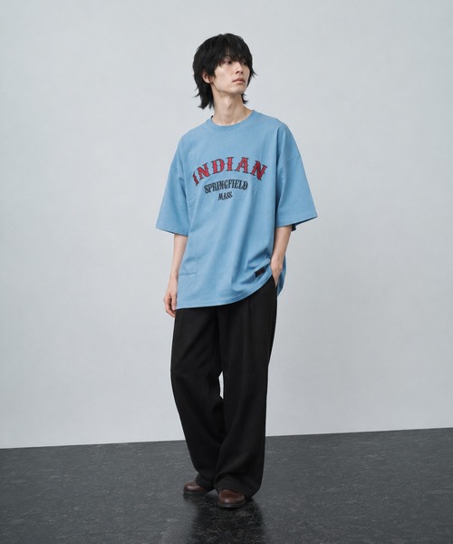 INDIAN（インディアン）の「/Bl/ビッグシルエットロゴTシャツ クルーネック / INDIAN（Tシャツ/カットソー・メンズ・ホワイト/ダークグリーン/ブルーグレー・MEDIUM/LARGE）」の11枚目の写真