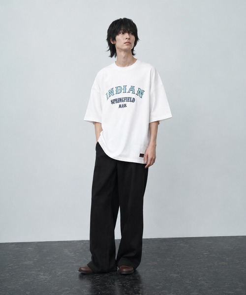 INDIAN（インディアン）の「/Bl/ビッグシルエットロゴTシャツ クルーネック / INDIAN（Tシャツ/カットソー・メンズ・ホワイト/ダークグリーン/ブルーグレー・MEDIUM/LARGE）」の10枚目の写真