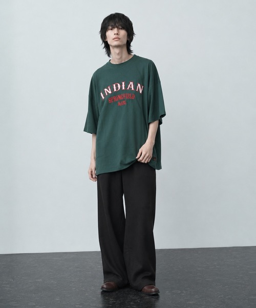 INDIAN（インディアン）の「/Bl/ビッグシルエットロゴTシャツ クルーネック / INDIAN（Tシャツ/カットソー・メンズ・ホワイト/ダークグリーン/ブルーグレー・MEDIUM/LARGE）」の9枚目の写真