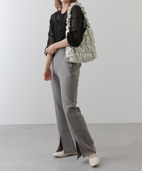 COLONY 2139（コロニートゥーワンスリーナイン）の「シアーニット　2WAYカーディガン（カーディガン/ボレロ・レディース・ブラック/ピンク/オレンジ/ブルー/グリーン・FREE）」の12枚目の写真