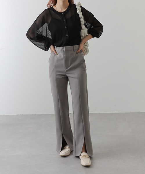 COLONY 2139（コロニートゥーワンスリーナイン）の「シアーニット　2WAYカーディガン（カーディガン/ボレロ・レディース・ブラック/ピンク/オレンジ/ブルー/グリーン・FREE）」の13枚目の写真