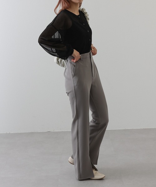 COLONY 2139（コロニートゥーワンスリーナイン）の「シアーニット　2WAYカーディガン（カーディガン/ボレロ・レディース・ブラック/ピンク/オレンジ/ブルー/グリーン・FREE）」の14枚目の写真