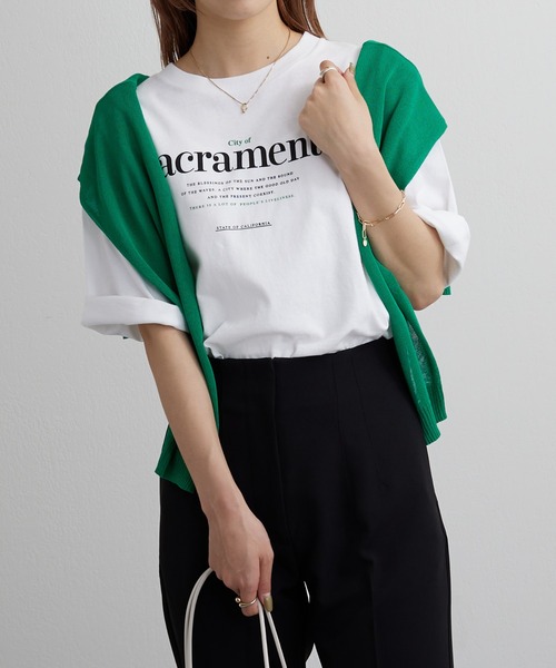 COLONY 2139（コロニートゥーワンスリーナイン）の「シアーニット　2WAYカーディガン（カーディガン/ボレロ・レディース・ブラック/ピンク/オレンジ/ブルー/グリーン・FREE）」の16枚目の写真