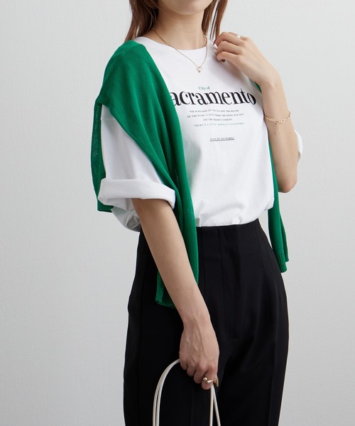 COLONY 2139（コロニートゥーワンスリーナイン）の「シアーニット　2WAYカーディガン（カーディガン/ボレロ・レディース・ブラック/ピンク/オレンジ/ブルー/グリーン・FREE）」の17枚目の写真