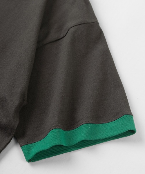 make a ray!(メイク ア レイ!)の「ビッグシルエット カレッジロゴ クルーネック リンガーTシャツ/【Seattle/シアトル】/【USAコットン】/古着風デザイン(Tシャツ/カットソー・レディース・ダークブルー/ホワイト/グリーン/スミクロ・M/L)」の11枚目の写真