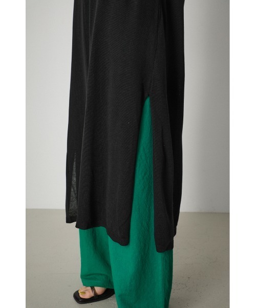 AZUL by moussy(アズールバイマウジー)の「2WAY FRENCH SLEEVE SUMMER KNIT/2WAYフレンチスリーブサマーニット(ベスト・レディース・ブラック/ライトカーキ/ダークブルー・SMALL/MEDIUM)」の6枚目の写真