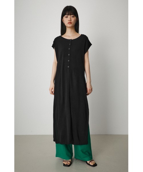 AZUL by moussy(アズールバイマウジー)の「2WAY FRENCH SLEEVE SUMMER KNIT/2WAYフレンチスリーブサマーニット(ベスト・レディース・ブラック/ライトカーキ/ダークブルー・SMALL/MEDIUM)」の7枚目の写真
