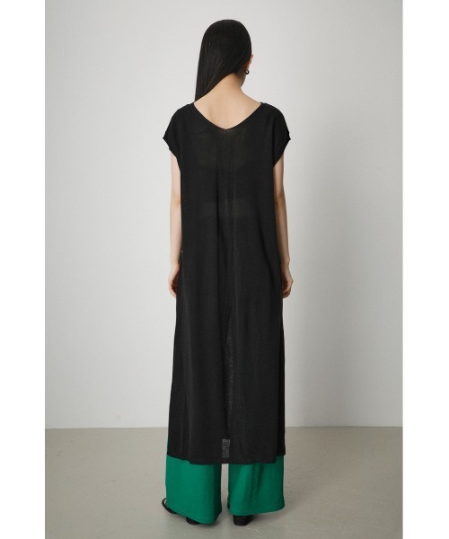 AZUL by moussy(アズールバイマウジー)の「2WAY FRENCH SLEEVE SUMMER KNIT/2WAYフレンチスリーブサマーニット(ベスト・レディース・ブラック/ライトカーキ/ダークブルー・SMALL/MEDIUM)」の8枚目の写真