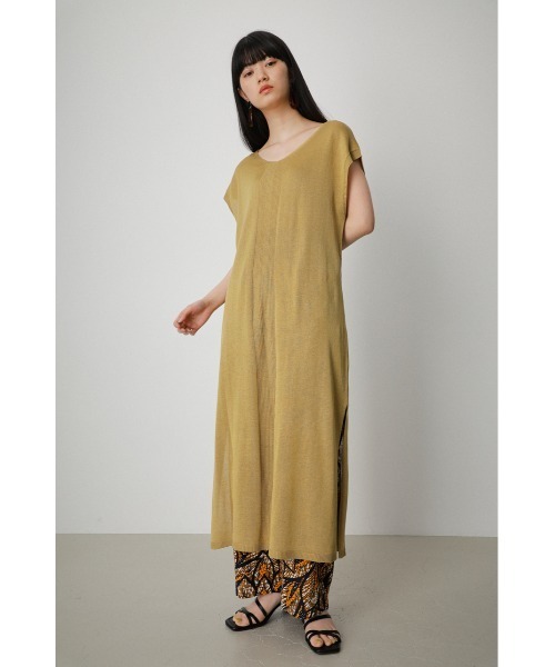 AZUL by moussy(アズールバイマウジー)の「2WAY FRENCH SLEEVE SUMMER KNIT/2WAYフレンチスリーブサマーニット(ベスト・レディース・ブラック/ライトカーキ/ダークブルー・SMALL/MEDIUM)」の10枚目の写真
