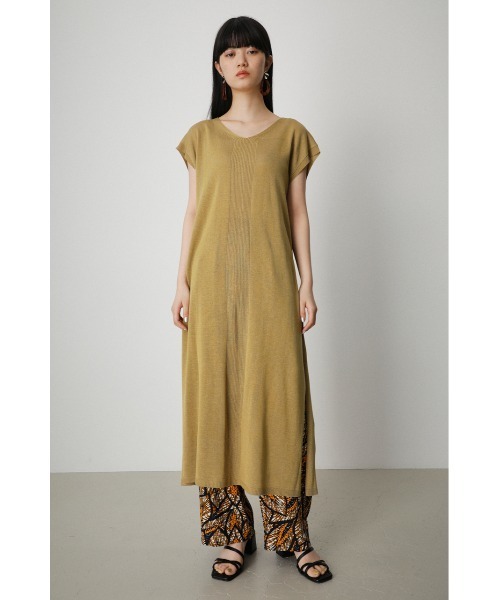 AZUL by moussy(アズールバイマウジー)の「2WAY FRENCH SLEEVE SUMMER KNIT/2WAYフレンチスリーブサマーニット(ベスト・レディース・ブラック/ライトカーキ/ダークブルー・SMALL/MEDIUM)」の12枚目の写真