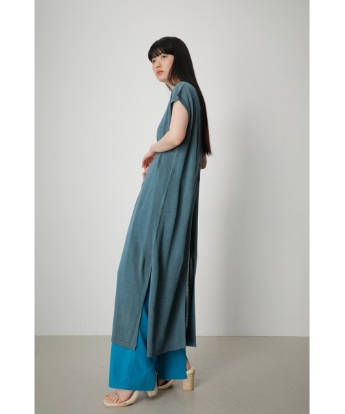 AZUL by moussy(アズールバイマウジー)の「2WAY FRENCH SLEEVE SUMMER KNIT/2WAYフレンチスリーブサマーニット(ベスト・レディース・ブラック/ライトカーキ/ダークブルー・SMALL/MEDIUM)」の21枚目の写真