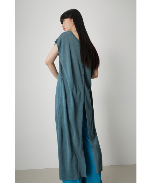AZUL by moussy(アズールバイマウジー)の「2WAY FRENCH SLEEVE SUMMER KNIT/2WAYフレンチスリーブサマーニット(ベスト・レディース・ブラック/ライトカーキ/ダークブルー・SMALL/MEDIUM)」の22枚目の写真