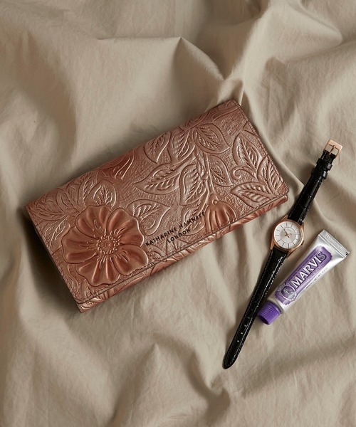 KATHARINE HAMNETT LONDON/キャサリンハムネットロンドン BLOOM 二つ折りロングウォレット