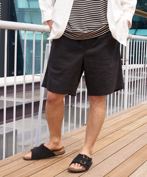 CIAOPANIC TYPY（チャオパニックティピー）の「▽リネンレーヨンイージーショーツ（その他パンツ・メンズ・チャコールグレー/ベージュ/カーキ/オレンジ・S/M/L）」の21枚目の写真