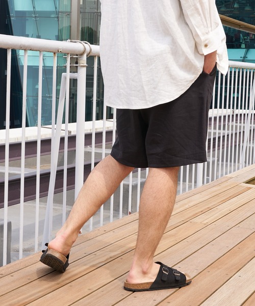 CIAOPANIC TYPY（チャオパニックティピー）の「▽リネンレーヨンイージーショーツ（その他パンツ・メンズ・チャコールグレー/ベージュ/カーキ/オレンジ・S/M/L）」の5枚目の写真