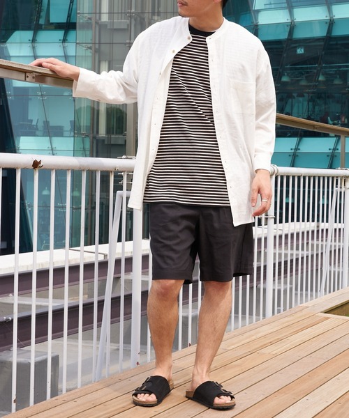 CIAOPANIC TYPY（チャオパニックティピー）の「▽リネンレーヨンイージーショーツ（その他パンツ・メンズ・チャコールグレー/ベージュ/カーキ/オレンジ・S/M/L）」の12枚目の写真