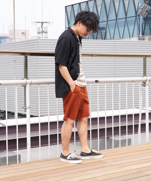 CIAOPANIC TYPY（チャオパニックティピー）の「▽リネンレーヨンイージーショーツ（その他パンツ・メンズ・チャコールグレー/ベージュ/カーキ/オレンジ・S/M/L）」の14枚目の写真