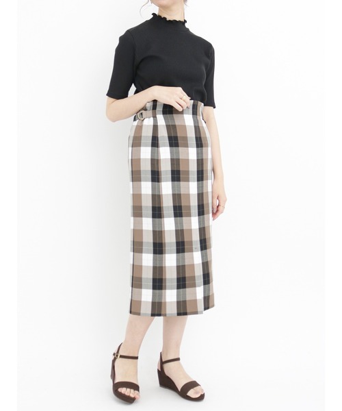 Te chichi（テチチ）の「麻調タイトスカート（スカート・レディース・ベージュ/ネイビー/オフホワイト・SMALL/MEDIUM）」の12枚目の写真