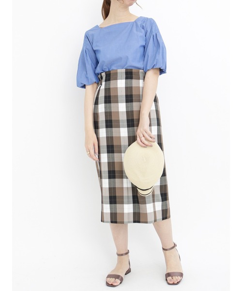 Te chichi（テチチ）の「麻調タイトスカート（スカート・レディース・ベージュ/ネイビー/オフホワイト・SMALL/MEDIUM）」の11枚目の写真