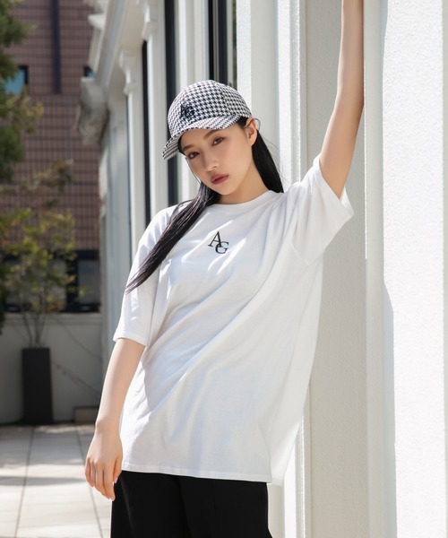 ANDGEEBEE（アンジービー）の「UNISEX AGシンプルロゴTシャツ（Tシャツ/カットソー・レディース・ホワイト/ブラック・MEDIUM）」の6枚目の写真