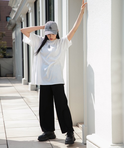 ANDGEEBEE（アンジービー）の「UNISEX AGシンプルロゴTシャツ（Tシャツ/カットソー・レディース・ホワイト/ブラック・MEDIUM）」の9枚目の写真