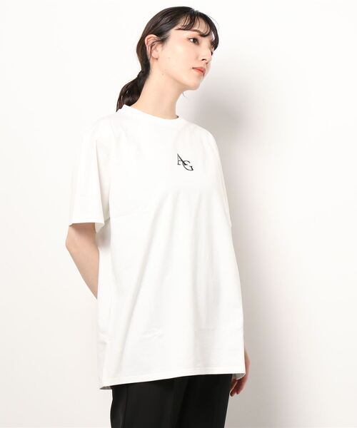 ANDGEEBEE（アンジービー）の「UNISEX AGシンプルロゴTシャツ（Tシャツ/カットソー・レディース・ホワイト/ブラック・MEDIUM）」の15枚目の写真