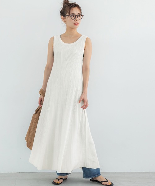 coca(coca)(コカ)の「ニットタンクマキシワンピース(ワンピース・レディース・ブラック/アイボリー・SHORT/LONG)」の1枚目の写真