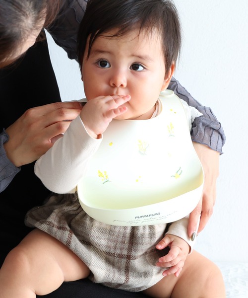 PUPPAPUPO（プッパプーポ）の「シリコンビブ 2枚セット（マグ/哺乳瓶/お食事グッズ・キッズ・その他1/ベージュ系その他/ブルー系その他・FREE）」の7枚目の写真