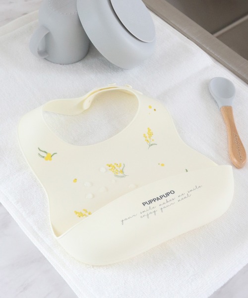 PUPPAPUPO（プッパプーポ）の「シリコンビブ 2枚セット（マグ/哺乳瓶/お食事グッズ・キッズ・その他1/ベージュ系その他/ブルー系その他・FREE）」の13枚目の写真