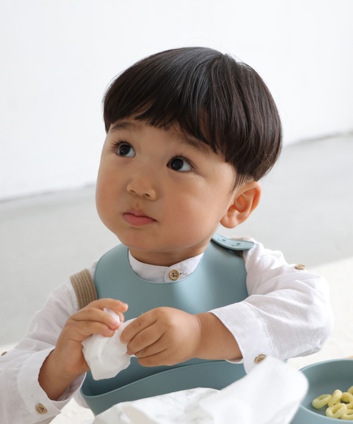 PUPPAPUPO（プッパプーポ）の「シリコンビブ 2枚セット（マグ/哺乳瓶/お食事グッズ・キッズ・その他1/ベージュ系その他/ブルー系その他・FREE）」の9枚目の写真