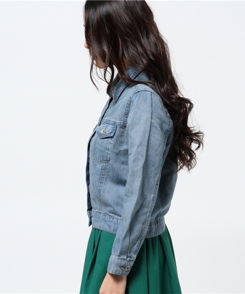 CIAOPANIC TYPY（チャオパニックティピー）の「綿麻デニムGジャン（デニムジャケット・レディース・インディゴブルー・FREE）」の3枚目の写真
