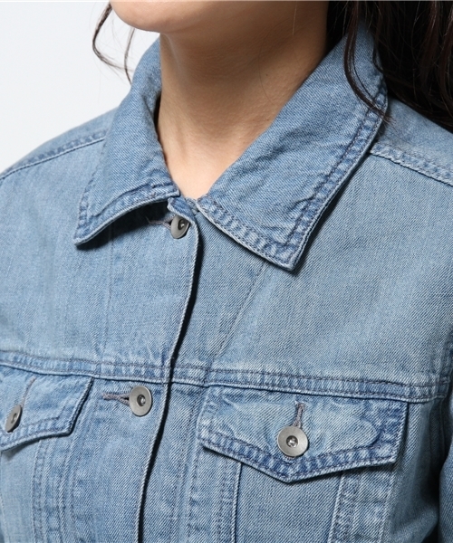 CIAOPANIC TYPY（チャオパニックティピー）の「綿麻デニムGジャン（デニムジャケット・レディース・インディゴブルー・FREE）」の5枚目の写真