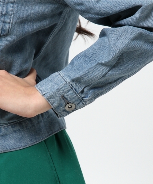 CIAOPANIC TYPY（チャオパニックティピー）の「綿麻デニムGジャン（デニムジャケット・レディース・インディゴブルー・FREE）」の6枚目の写真